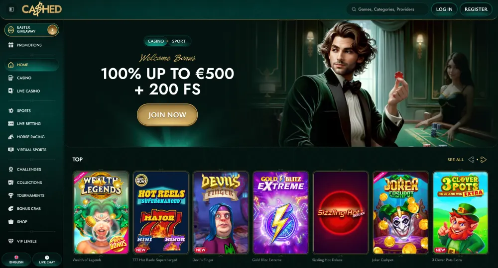 cashed-casino-home-page