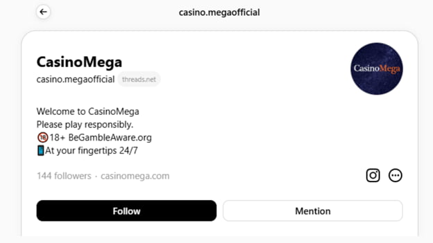 Casinomega Insta