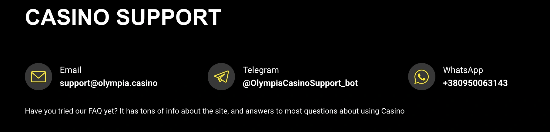 olympia support
