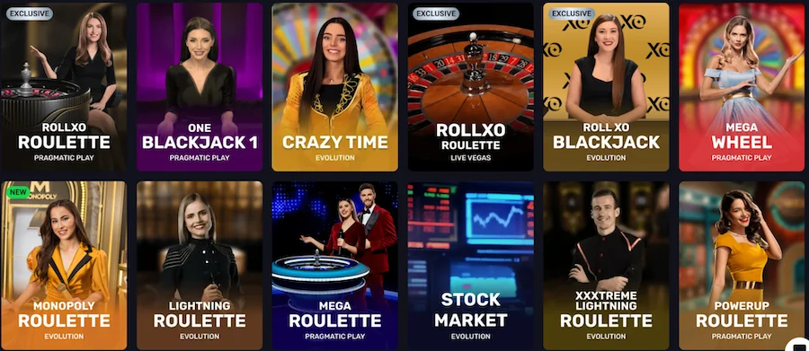 rollxo casino live games