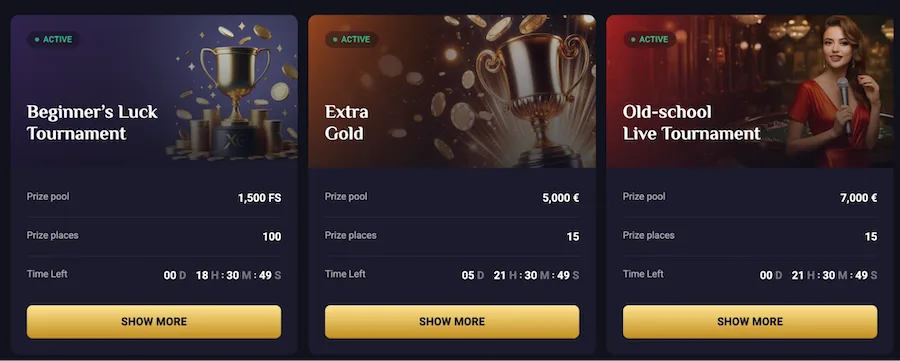 rollxo casino tournaments